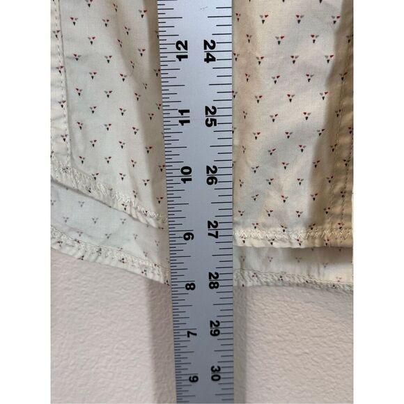 Prana Shirt Slim Fit Ivory Dot Button Down Long Sleeve Women's Shirt Small - Picture 7 of 9